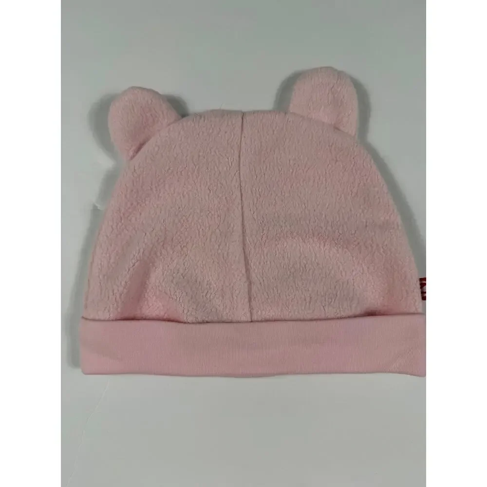 Zutano Baby Pink Fleece Bear Ear Hat 24 months